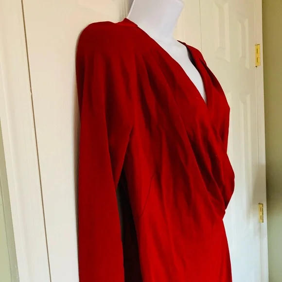 ann taylor red wrap dress Side Wrap Dress